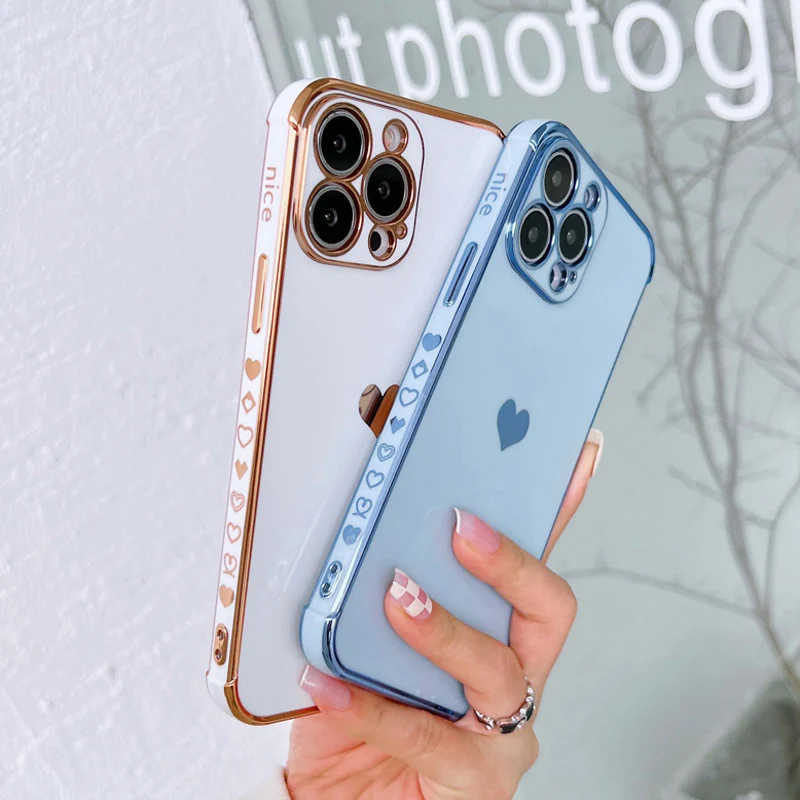 Phone Case for IPhone 14 13 12 11 Pro XS Max X XR 7 8 Plus 12Mini SE2 Soft Electroplated Love Heart Shockproof Bumper Phone Case
Phone Case for IPhone 14 13 12 11 Pro XS Max X XR 7 8 Plus 12Mini SE2 Soft Electroplated Love Heart Shockproof Bumper Phone Case