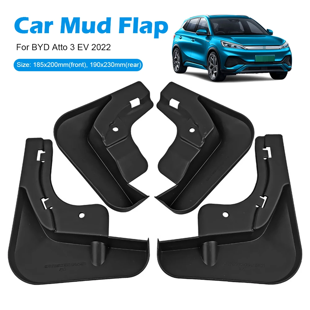 Mudguards for BYD Atto 3 Yuan Plus EV 2022 2023 Accessories Anti-splash Guards Fender Front Rear Wheel 4pcs Car Stying Mud Flaps
Mudguards for BYD Atto 3 Yuan Plus EV 2022 2023 Accessories Anti-splash Guards Fender Front Rear Wheel 4pcs Car Stying Mud Flaps