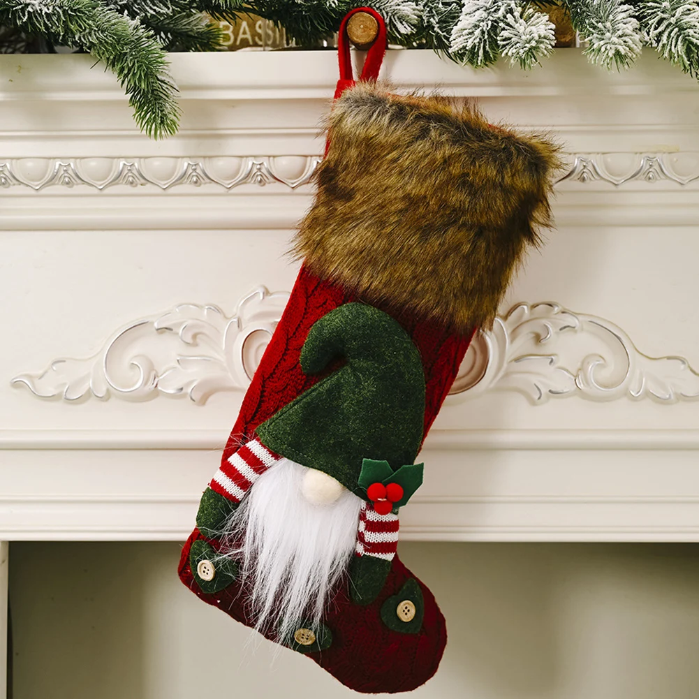 Christmas Stocking Knitting Cloth Doll Christmas Stocking Christmas Decoration Xmas Tree Wreath Vine Cornucopia Decor Stocking
Christmas Stocking Knitting Cloth Doll Christmas Stocking Christmas Decoration Xmas Tree Wreath Vine Cornucopia Decor Stocking