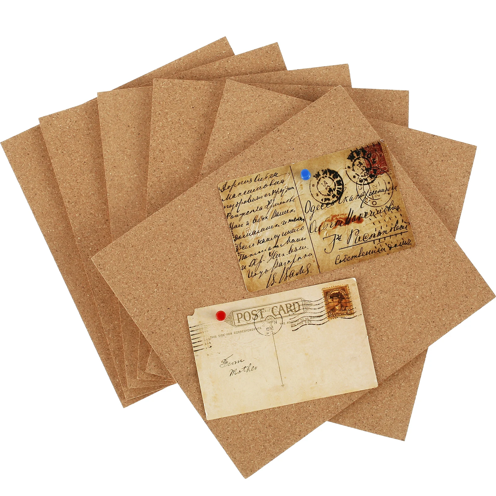 6 шт., пробковая прямоугольная доска с 50 наклейками 
6 шт., пробковая прямоугольная доска с 50 наклейками