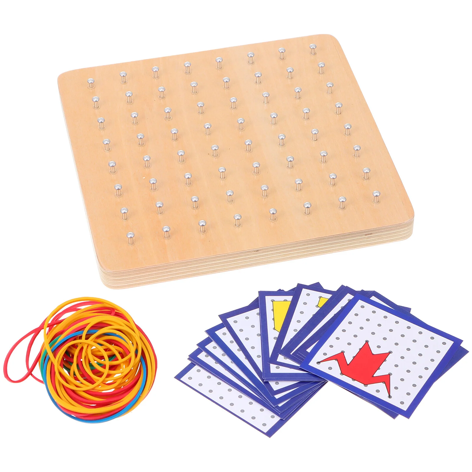 Checkerboard Wooden Geoboard Nail Plate Kid Mathematics Learning Tool Kids Toys Teaching Aids Tools Pegboard Child 
Checkerboard Wooden Geoboard Nail Plate Kid Mathematics Learning Tool Kids Toys Teaching Aids Tools Pegboard Child