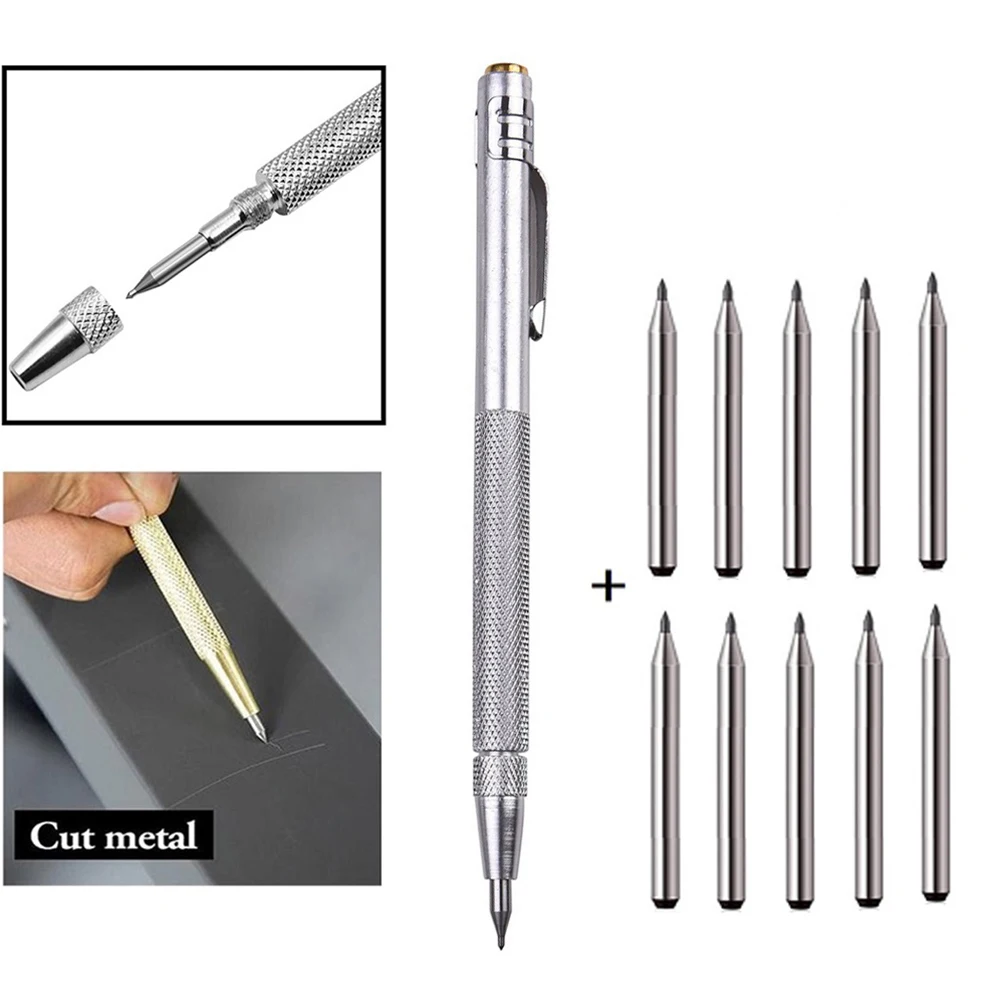 11PCS Tungsten Carbide Tip Scriber Engraving Pen Marking Tip Diamond Scribing Pen For Glass Ceramic Metal Hand Tools
11PCS Tungsten Carbide Tip Scriber Engraving Pen Marking Tip Diamond Scribing Pen For Glass Ceramic Metal Hand Tools