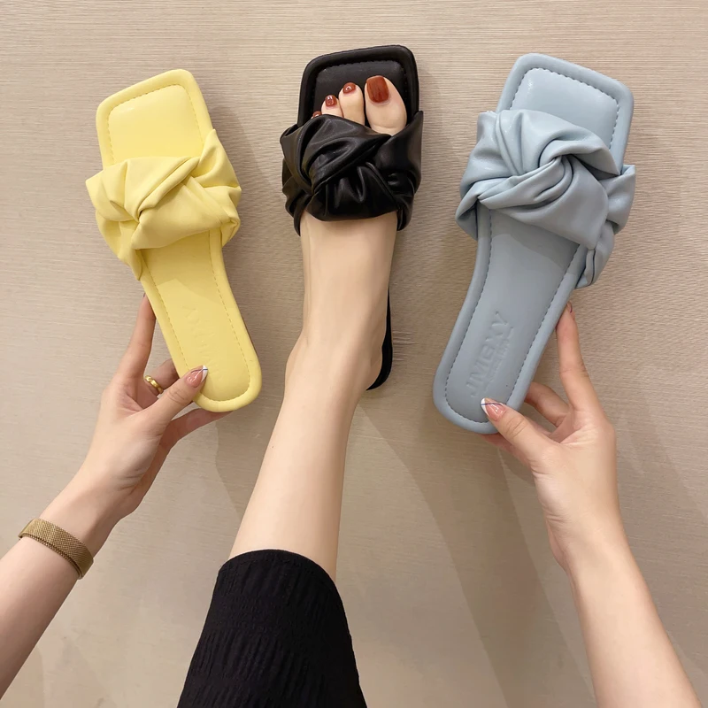 Shoes Slippers Flat Slides Low Square Toe Slipers Women Fashion Shale Female Beach 2022 Summer Luxury Sabot Cross-tied PU
Shoes Slippers Flat Slides Low Square Toe Slipers Women Fashion Shale Female Beach 2022 Summer Luxury Sabot Cross-tied PU