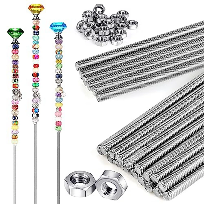 24 Pack M4 Threaded Rod 24 Pcs M4 Stainless Steel Threads Studs Rods With Hex Nuts (12 Inch) Silver 
24 Pack M4 Threaded Rod 24 Pcs M4 Stainless Steel Threads Studs Rods With Hex Nuts (12 Inch) Silver