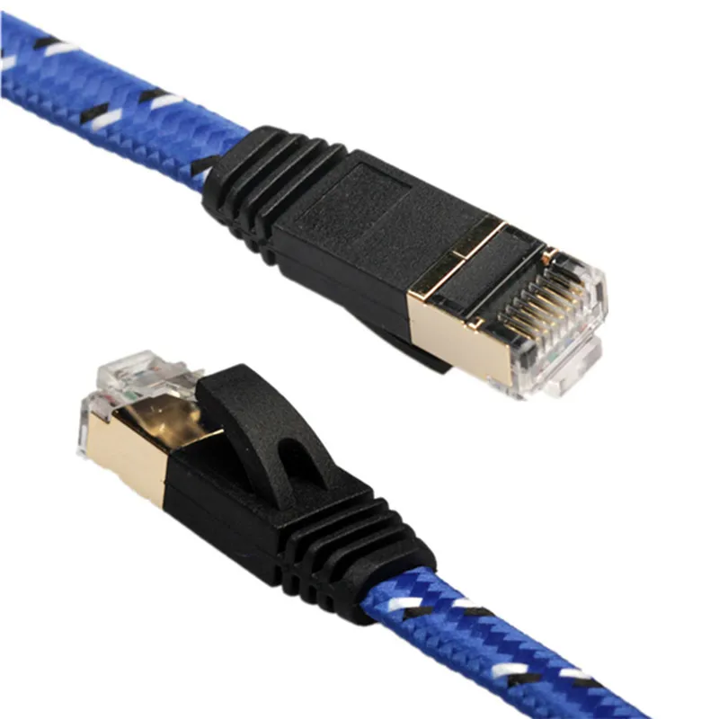 

6032 NO.2 Ethernet-кабель Cat7 Rj45 плоские Lan кабели с сетевым адаптером, сетевой адаптер, 10 Гбит/с, диапазон 600 МГц для модемного маршрутизатора