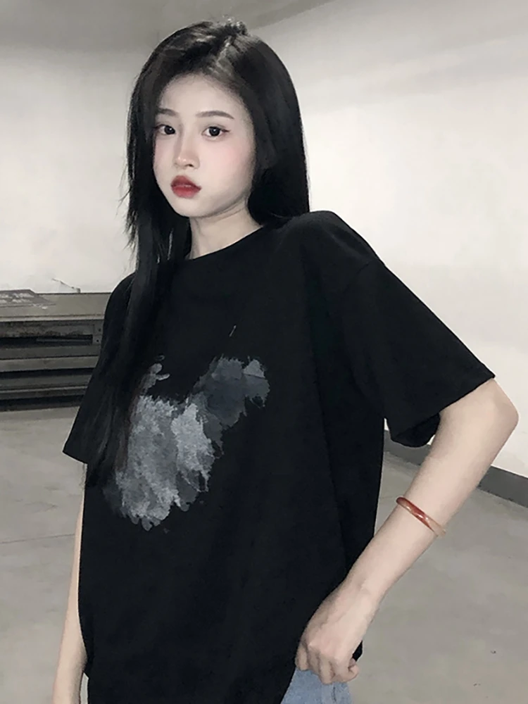 Summer 2022 New Korean Loose And Funny Printing Foreign Style Versatile Short Sleeve T-shirt Top Women's Fashion
Summer 2022 New Korean Loose And Funny Printing Foreign Style Versatile Short Sleeve T-shirt Top Women's Fashion