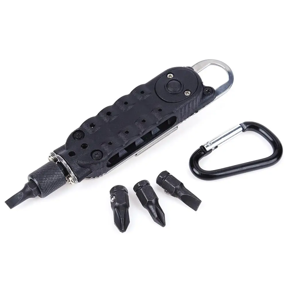 Mini Black Pocket Driver with Hex Screwdriver Led Light Carabiner Outdoor Sports Camping Self Defense EDC Tools Tactical Kits4.3
Mini Black Pocket Driver with Hex Screwdriver Led Light Carabiner Outdoor Sports Camping Self Defense EDC Tools Tactical Kits4.3