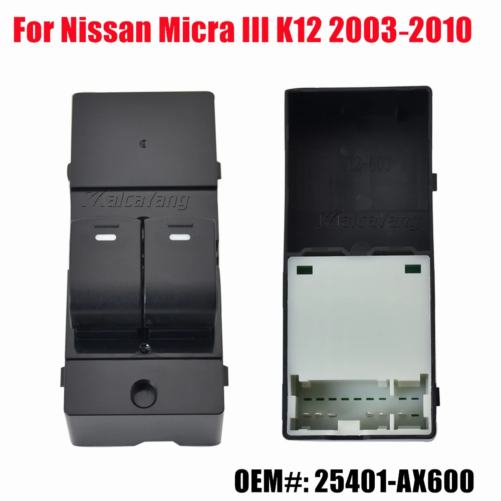 Car Accessories For Nissan Micra III K12 2003-2010 Car Front Left Window Control Switch OEM# 25401-AX600 25401AX600
Car Accessories For Nissan Micra III K12 2003-2010 Car Front Left Window Control Switch OEM# 25401-AX600 25401AX600