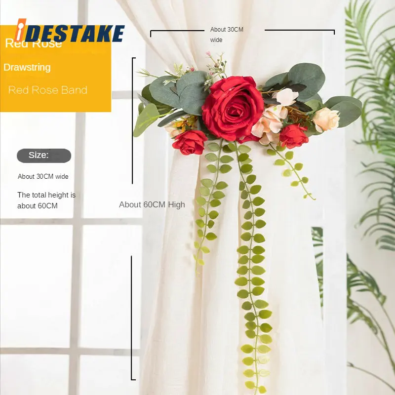 Artificial Peony Rose Sunflower Curtains Lace-up Pastoral High-End Window Screen Tie-up Decoration Creative Floral Rope Tiebacks
Artificial Peony Rose Sunflower Curtains Lace-up Pastoral High-End Window Screen Tie-up Decoration Creative Floral Rope Tiebacks