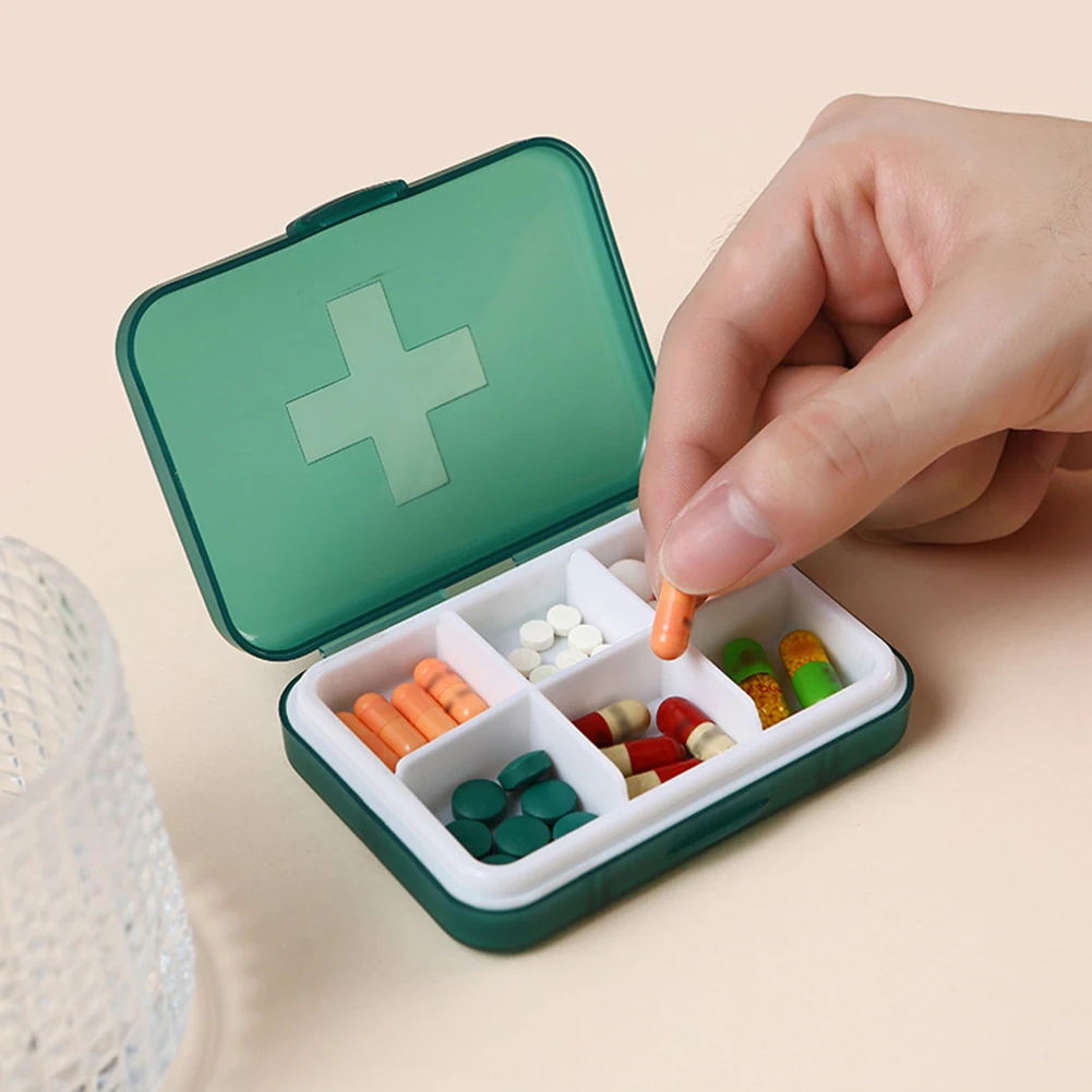 

6 Grids Travel Pill Box Container Weekly Medicine Storage Organizer Pill Tablet Dispenser Independent Lattice Medicines Case Box
