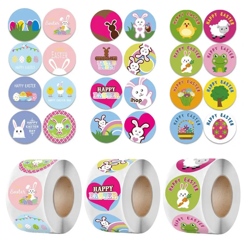 500Pcs/Roll Easter Labels Sticker Round Strong Adhesive Paper Shiny Stylish Gift Tag Sticker Office Accessories Easter Supplies
500Pcs/Roll Easter Labels Sticker Round Strong Adhesive Paper Shiny Stylish Gift Tag Sticker Office Accessories Easter Supplies