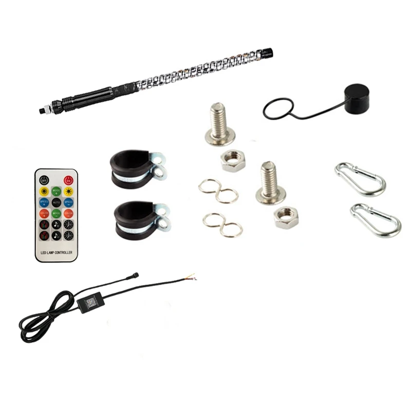 12V Motorcycle Lighted Spiral LED Whip 2FT Antenna With Flag LED Lamp With Remote Control For Jeep ATV UTV
12V Motorcycle Lighted Spiral LED Whip 2FT Antenna With Flag LED Lamp With Remote Control For Jeep ATV UTV