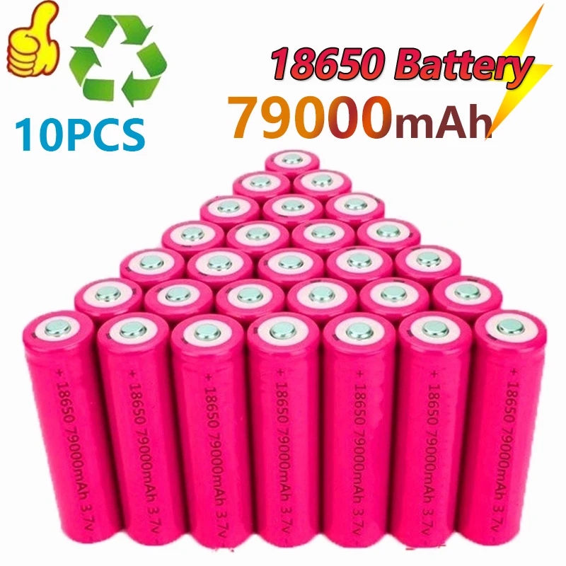 Rechargeable Battery ICR 18650 Lithium Battery 79000mAh Suitable for Flashlight Headlight Toy Electronic Products Dropshipping
Rechargeable Battery ICR 18650 Lithium Battery 79000mAh Suitable for Flashlight Headlight Toy Electronic Products Dropshipping