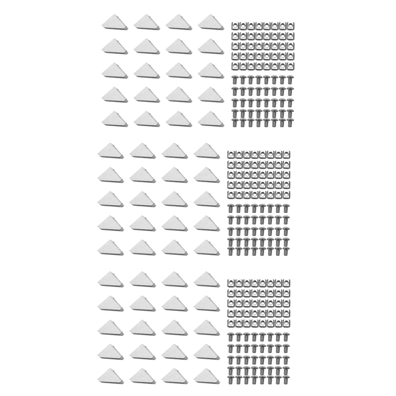 60Pcs Corner Bracket,120Pcs M5 X 10Mm T-Slot Nuts, 120Pcs M5x10mm Hex Socket Cap Screw Bolt
60Pcs Corner Bracket,120Pcs M5 X 10Mm T-Slot Nuts, 120Pcs M5x10mm Hex Socket Cap Screw Bolt