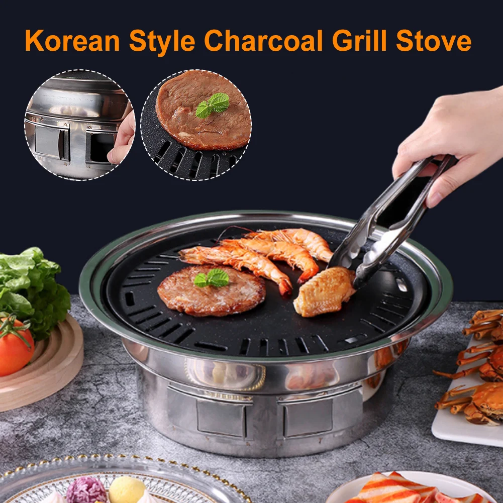 Korean Style Charcoal Grill Stove Stainless Steel Portable Desktop BBQ Grill for Outdoor Camping Barbecue Picnic
Korean Style Charcoal Grill Stove Stainless Steel Portable Desktop BBQ Grill for Outdoor Camping Barbecue Picnic