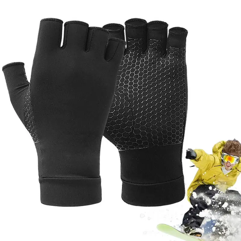Hand Compression Gloves Half Finger Copper Hand Gloves With Non-slip Honeycomb Palm High-elastic Soft Typing Sports Gloves For
Hand Compression Gloves Half Finger Copper Hand Gloves With Non-slip Honeycomb Palm High-elastic Soft Typing Sports Gloves For