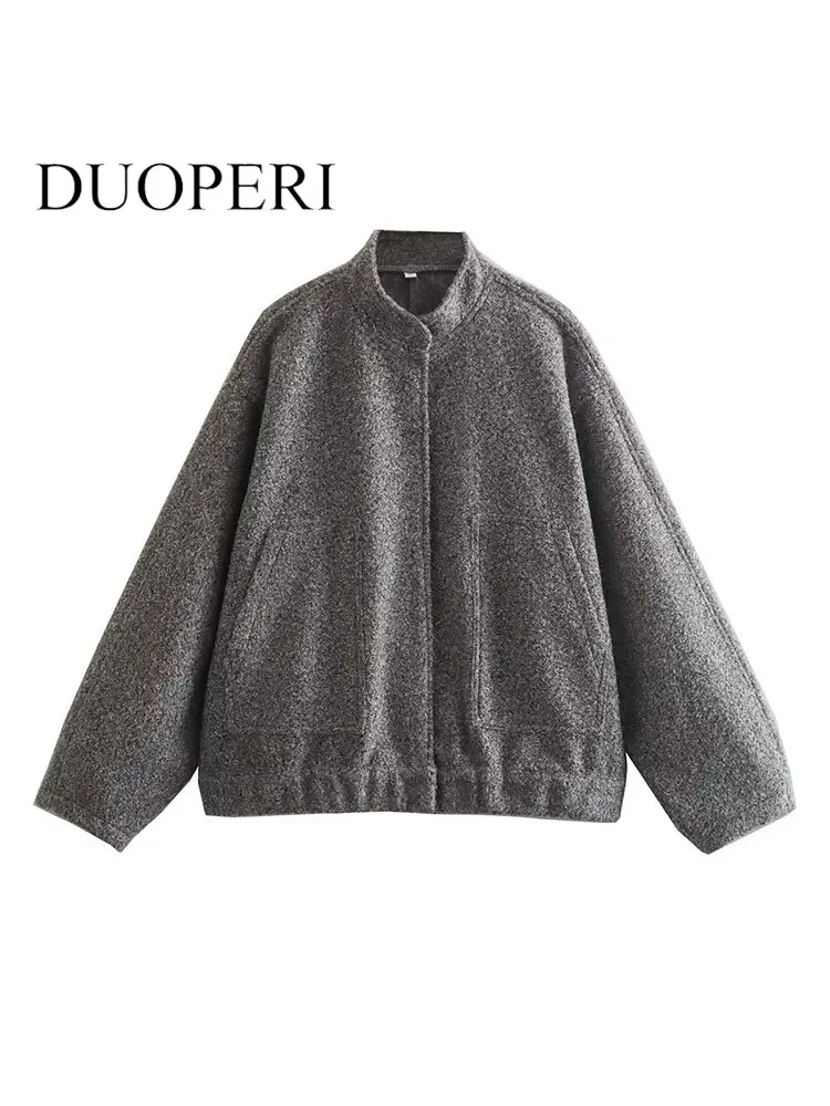 Куртка DUOPERI женская с карманами, модный однобортный пиджак с круглым вырезом в винтажном стиле, шикарная одежда с длинным рукавом
Куртка DUOPERI женская с карманами, модный однобортный пиджак с круглым вырезом в винтажном стиле, шикарная одежда с длинным рукавом