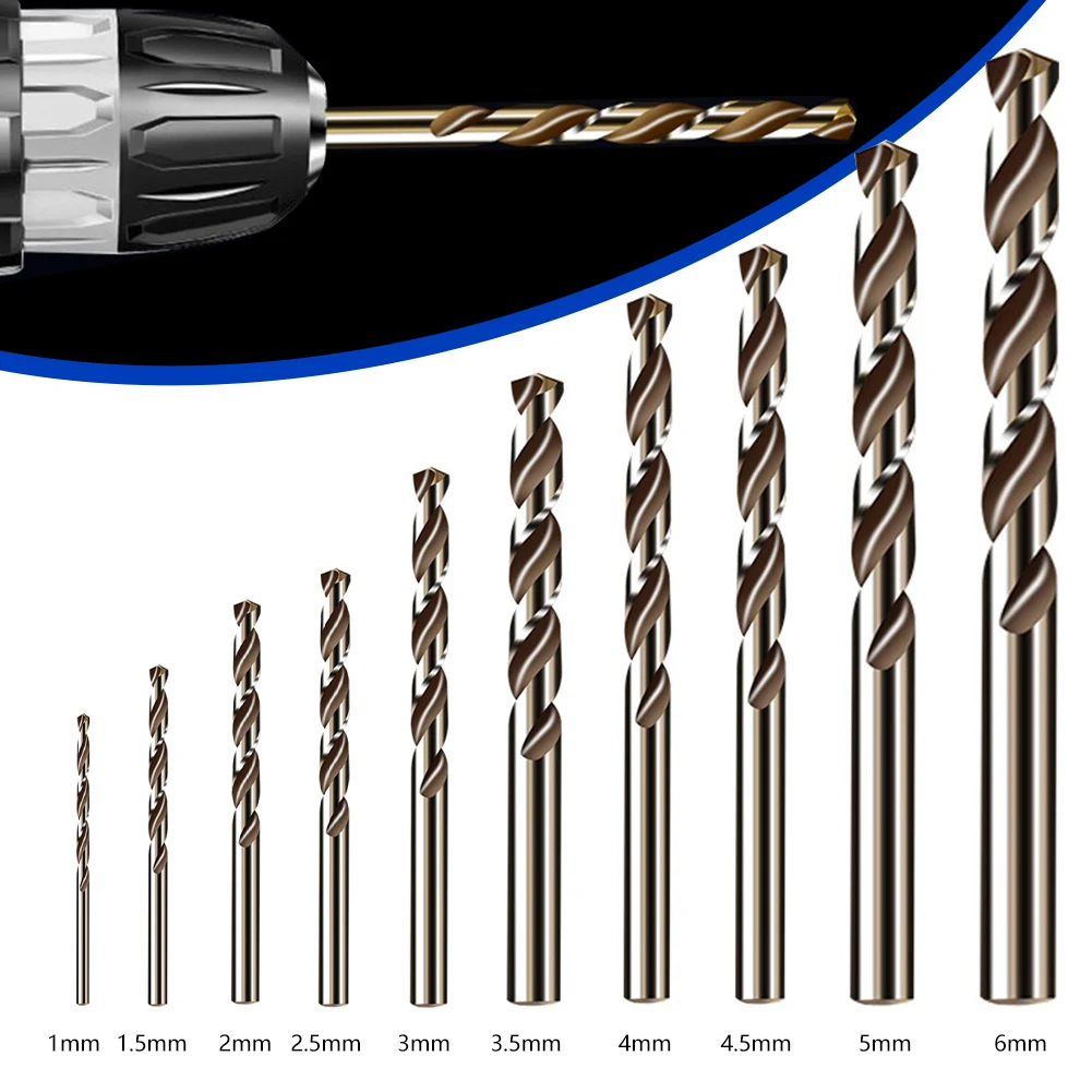 Durable Drill Bit Drill Bit Drill Bit HSS M35 Power Tools Round Special For Stainless Steel 1-6mm Fried Dough Twists Bit 10pcs
Durable Drill Bit Drill Bit Drill Bit HSS M35 Power Tools Round Special For Stainless Steel 1-6mm Fried Dough Twists Bit 10pcs