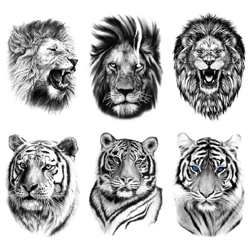 1pcs Fashion Lion Tiger Temporary Tattoo Sticker Wolf Waterproof Animal Body Art Arm Fake Removable Tatoo Men Women Personality
1pcs Fashion Lion Tiger Temporary Tattoo Sticker Wolf Waterproof Animal Body Art Arm Fake Removable Tatoo Men Women Personality