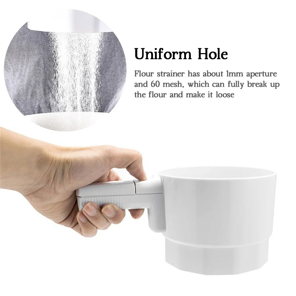 Kitchen Baking Electric Sugar Cocoa Strainer Handheld Flour Sieve Plastic Mesh Sifter Home Baking Tool Utensil
Kitchen Baking Electric Sugar Cocoa Strainer Handheld Flour Sieve Plastic Mesh Sifter Home Baking Tool Utensil