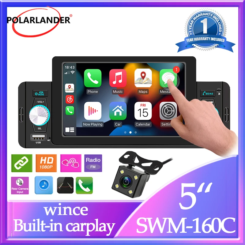 Multimedia MP5 Player Car Radio 1 Din 5'' High Pixel Mirror Link USB SD MMC Bluetooth FM IPS Touch Screen Carplay Android Auto
Multimedia MP5 Player Car Radio 1 Din 5'' High Pixel Mirror Link USB SD MMC Bluetooth FM IPS Touch Screen Carplay Android Auto