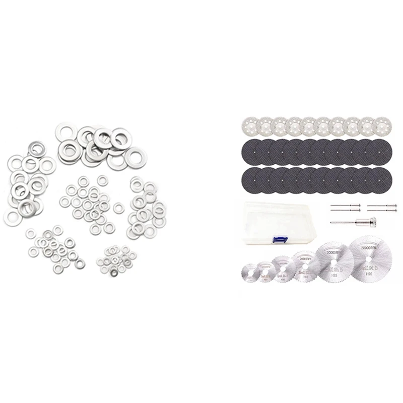 105Pcs Washers M3 M4 M5 M6 M8 M10 For Screws Repair Kit Tool & 42 Pcs Rotary Cutting Wheels Tool Kit
105Pcs Washers M3 M4 M5 M6 M8 M10 For Screws Repair Kit Tool & 42 Pcs Rotary Cutting Wheels Tool Kit