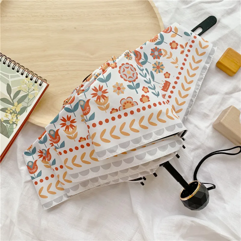 Маленький складной зонт в стиле ins, двойного назначения, Солнцезащитный Корейский виниловый чехол для студентов с защитой от УФ излучения 
Маленький складной зонт в стиле ins, двойного назначения, Солнцезащитный Корейский виниловый чехол для студентов с защитой от УФ излучения