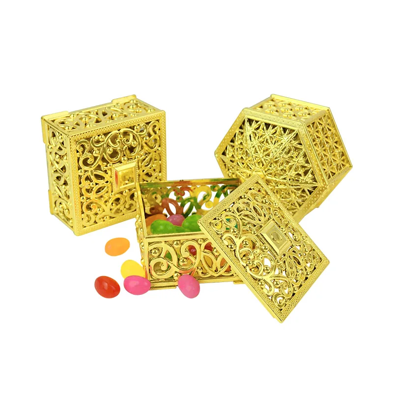 5Pcs Mini Plastic Hollow Gold Sliver Cake Candy Box Wedding Favors Marriage Baby Shower Gift Treat Box Case Party Event Supply
5Pcs Mini Plastic Hollow Gold Sliver Cake Candy Box Wedding Favors Marriage Baby Shower Gift Treat Box Case Party Event Supply