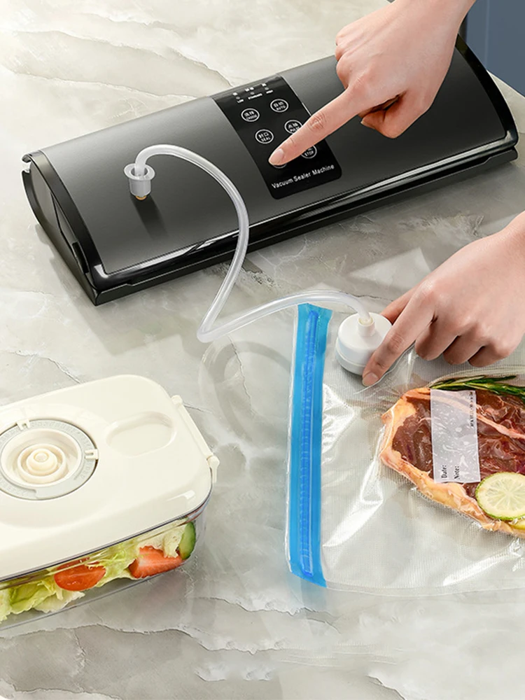 Vacuum Sealer Machine Fully Automatic Food Sealer 65kPa Sealing Machine Adjustable Modes Kitchen Packaging Machine with 10 Bags
Vacuum Sealer Machine Fully Automatic Food Sealer 65kPa Sealing Machine Adjustable Modes Kitchen Packaging Machine with 10 Bags