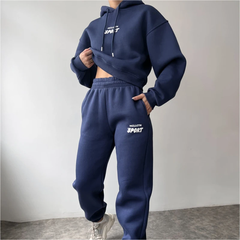 Women Fall Hooded Drawstring Sweatshirt Tops+Elastic Waist Pants Suit Winter Long Sleeve Lady Tracksuit Hip Hop Two Piece Set
Women Fall Hooded Drawstring Sweatshirt Tops+Elastic Waist Pants Suit Winter Long Sleeve Lady Tracksuit Hip Hop Two Piece Set