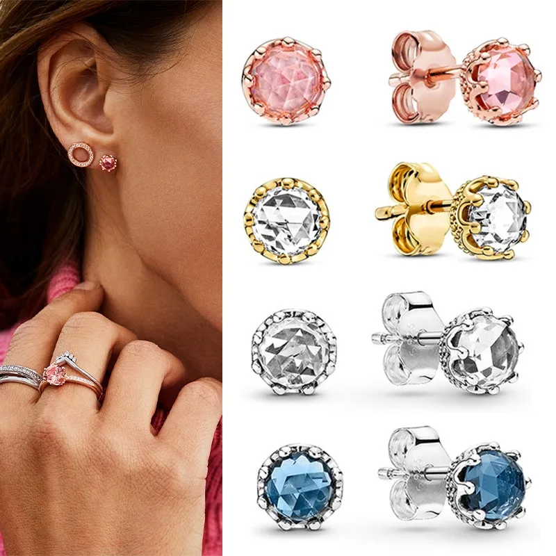 100% 925 Silver 2022 New Earrings Transparent Shiny Blue Pink Earrings for Pandora Women Wedding Gifts Fashion Classic Jewelry
100% 925 Silver 2022 New Earrings Transparent Shiny Blue Pink Earrings for Pandora Women Wedding Gifts Fashion Classic Jewelry