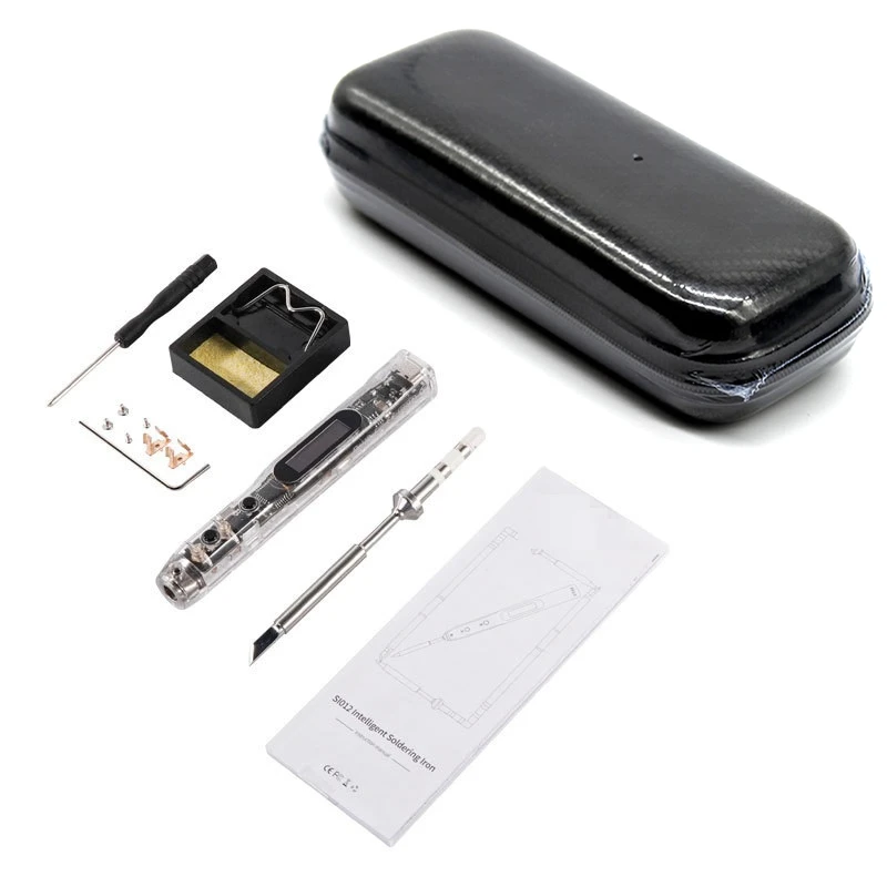 SIO12 (TS-K) Intelligent OLED Electric Soldering Iron+Box 0-450℃ Adjustable Temperature Built-In Buzzer Soldering Iron PC+Metal
SIO12 (TS-K) Intelligent OLED Electric Soldering Iron+Box 0-450℃ Adjustable Temperature Built-In Buzzer Soldering Iron PC+Metal