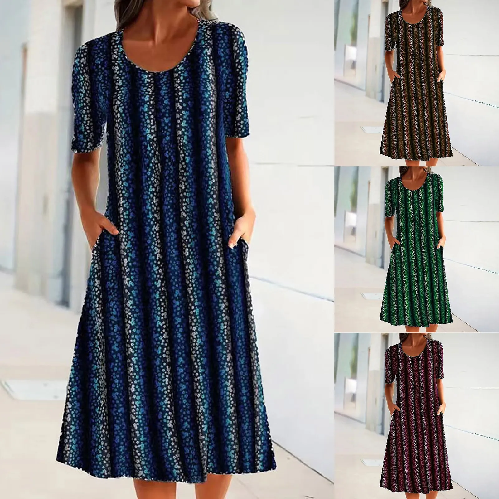 New Bohemian Floral Print Cap Sleeves V Neck Silk Fabric Casual Dress For Women Dresses for Summer
New Bohemian Floral Print Cap Sleeves V Neck Silk Fabric Casual Dress For Women Dresses for Summer