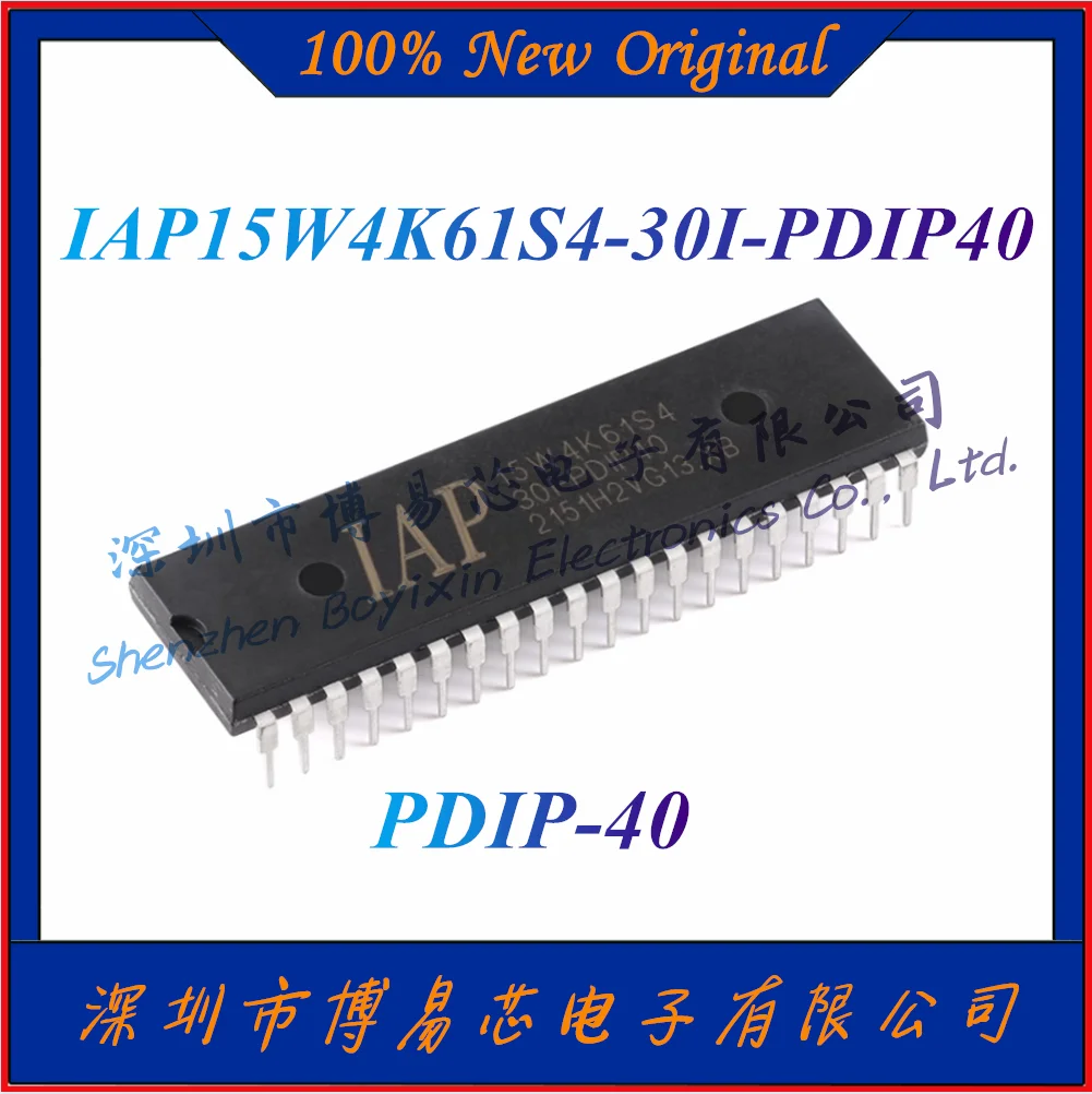 NEW IAP15W4K61S4-30I-PDIP40 Voltage: 2.5V~5.5V Program capacity: 61KB Total RAM capacity: 4KB PDIP-40
NEW IAP15W4K61S4-30I-PDIP40 Voltage: 2.5V~5.5V Program capacity: 61KB Total RAM capacity: 4KB PDIP-40