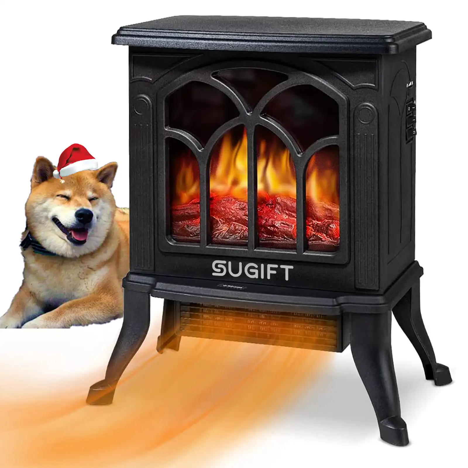 Fireplace Stove Heater, 1500W Indoor Freestanding Stove Heater with Realistic Flame, 18"
Fireplace Stove Heater, 1500W Indoor Freestanding Stove Heater with Realistic Flame, 18"