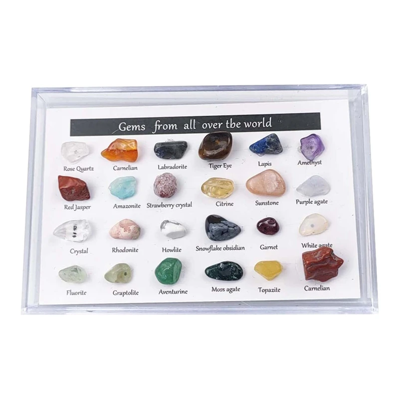 Stone Storage Gift Box, Natural Crystal Agate Stone, 24 Kinds Of Ore Samples,Christmas Countdown Stone 9 X 6 X 1.9Cm
Stone Storage Gift Box, Natural Crystal Agate Stone, 24 Kinds Of Ore Samples,Christmas Countdown Stone 9 X 6 X 1.9Cm