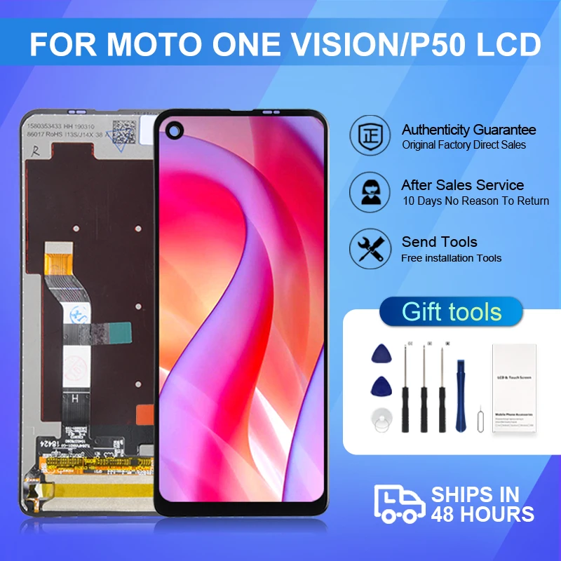 6.3 Inch For Moto One Vision LCD Touch Panel Digitizer Assembly For Motorola P50 Display XT1790 Screen With Tools Free Shipping
6.3 Inch For Moto One Vision LCD Touch Panel Digitizer Assembly For Motorola P50 Display XT1790 Screen With Tools Free Shipping