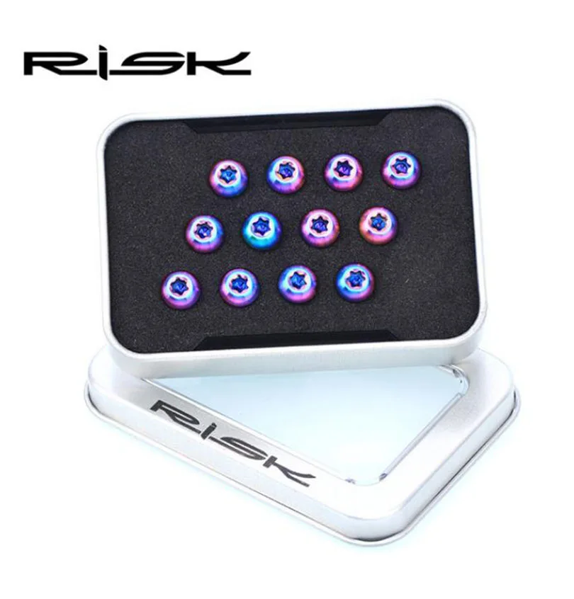RISK 1set M5*10MM Bike Disc Brake Rotor Fixing Bolts TC4 Titanium Bicycle MTB Bike Ultralight Brake Screw Cycling Accessories
RISK 1set M5*10MM Bike Disc Brake Rotor Fixing Bolts TC4 Titanium Bicycle MTB Bike Ultralight Brake Screw Cycling Accessories