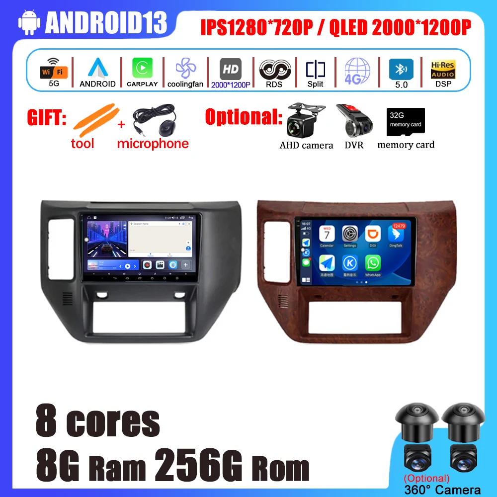 9" QLED Screen BLACK Car Radio Multimedia Video Player For Nissan Patrol V 5 Y61 2004 - 2021 Navigation GPS Android Auto No 2Din
9" QLED Screen BLACK Car Radio Multimedia Video Player For Nissan Patrol V 5 Y61 2004 - 2021 Navigation GPS Android Auto No 2Din