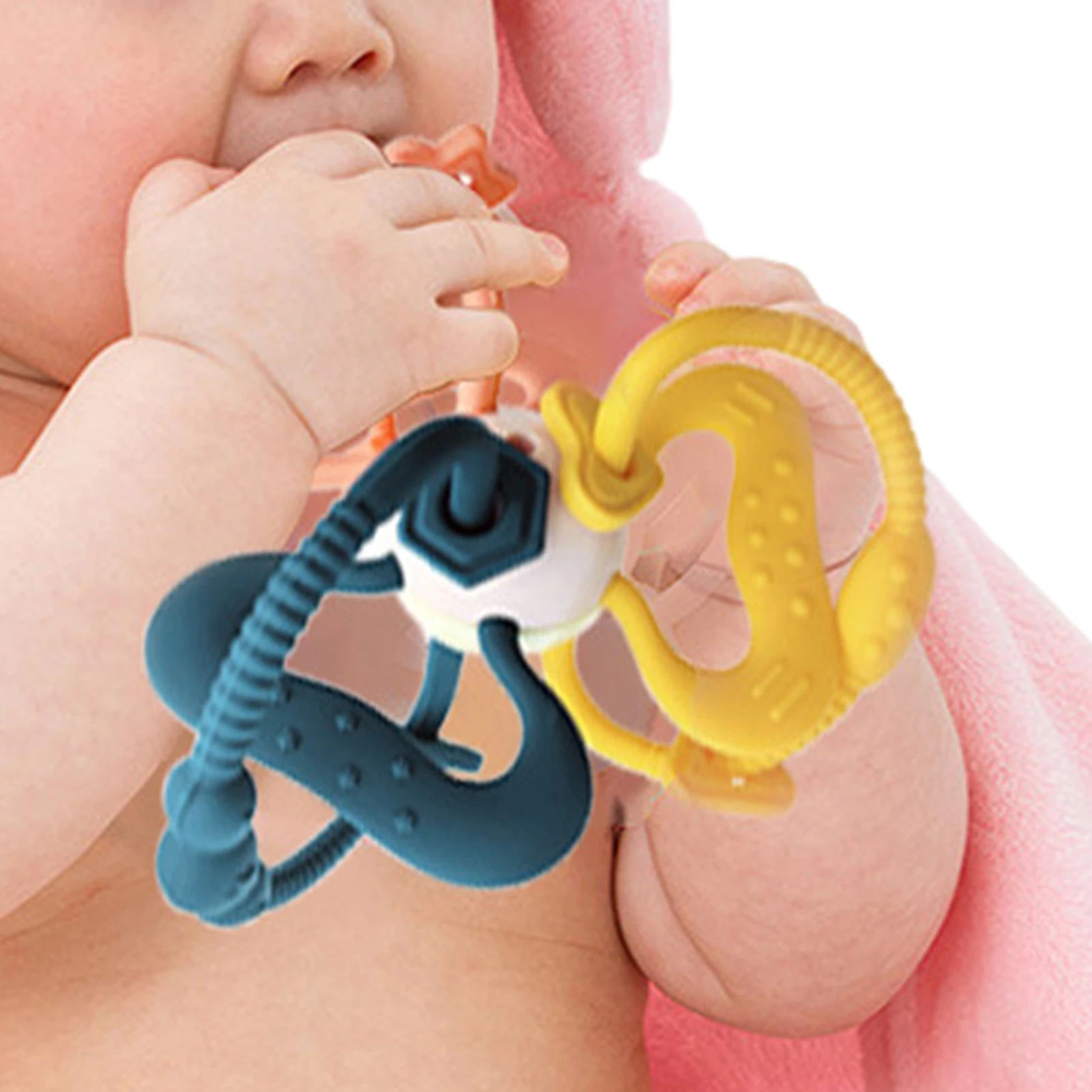 Soft Teeth Rattle Ball Toys Classic Rattle And Teether Grasping Activity Toy For Infants & Toddlers Relieve Babies’ Toothache
Soft Teeth Rattle Ball Toys Classic Rattle And Teether Grasping Activity Toy For Infants & Toddlers Relieve Babies’ Toothache
