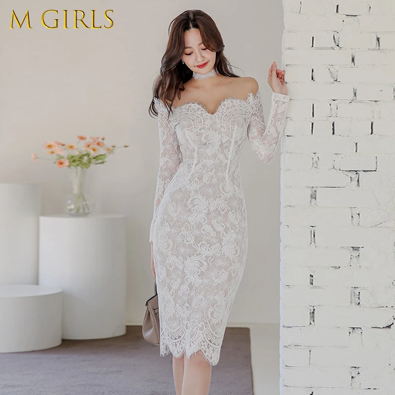 M GIRLS Lace Elegant Women Birthday Midi Evening Dress Solid Sexy Off Shoulder Bodycon Lady Wedding Beach Party Club Slim
M GIRLS Lace Elegant Women Birthday Midi Evening Dress Solid Sexy Off Shoulder Bodycon Lady Wedding Beach Party Club Slim
