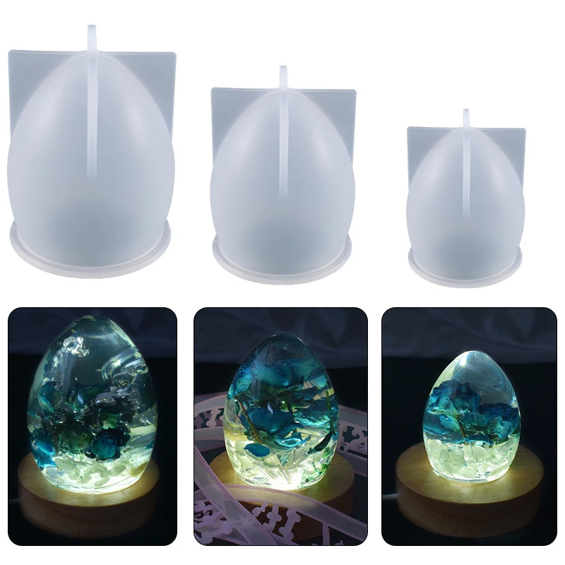 DIY Crystal Epoxy Resin Mold Egg Shape Resin Mould Starry Sky Ball Pendulum Table Night Light Silicone Mold Jewelry Making Tool
DIY Crystal Epoxy Resin Mold Egg Shape Resin Mould Starry Sky Ball Pendulum Table Night Light Silicone Mold Jewelry Making Tool