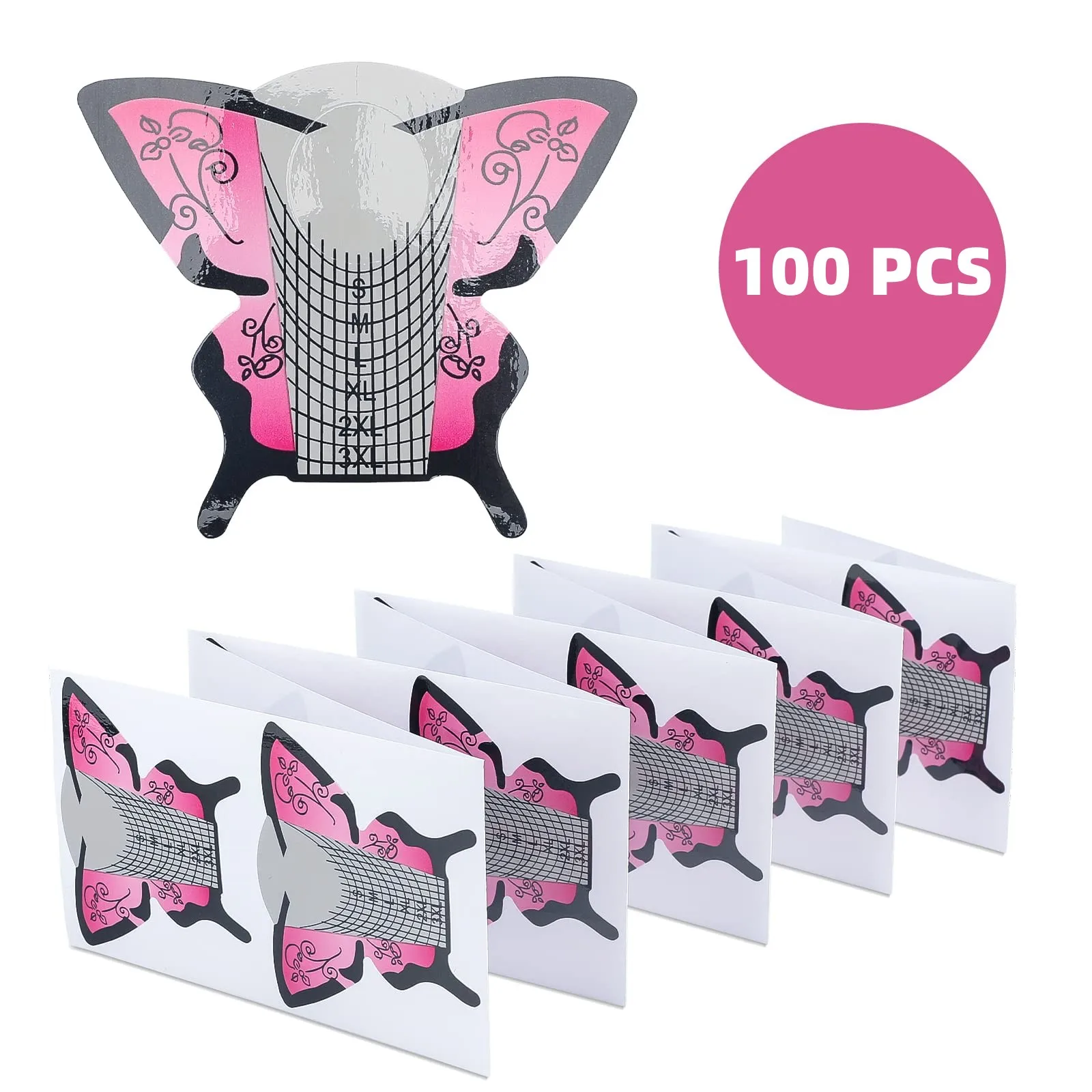 100Pcs Nail Forms for Nail Extension UV Gel Building Self-Adhesive Nail Art Tools Manicure Guide Salon Accessories
100Pcs Nail Forms for Nail Extension UV Gel Building Self-Adhesive Nail Art Tools Manicure Guide Salon Accessories
