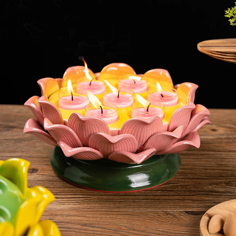 7 Holes Buddhism Ceramics Lamp Holder Ornaments Buddha Hall Seven Stars Lotus Lamp Decoration Offer Table Buddha Accessories
7 Holes Buddhism Ceramics Lamp Holder Ornaments Buddha Hall Seven Stars Lotus Lamp Decoration Offer Table Buddha Accessories