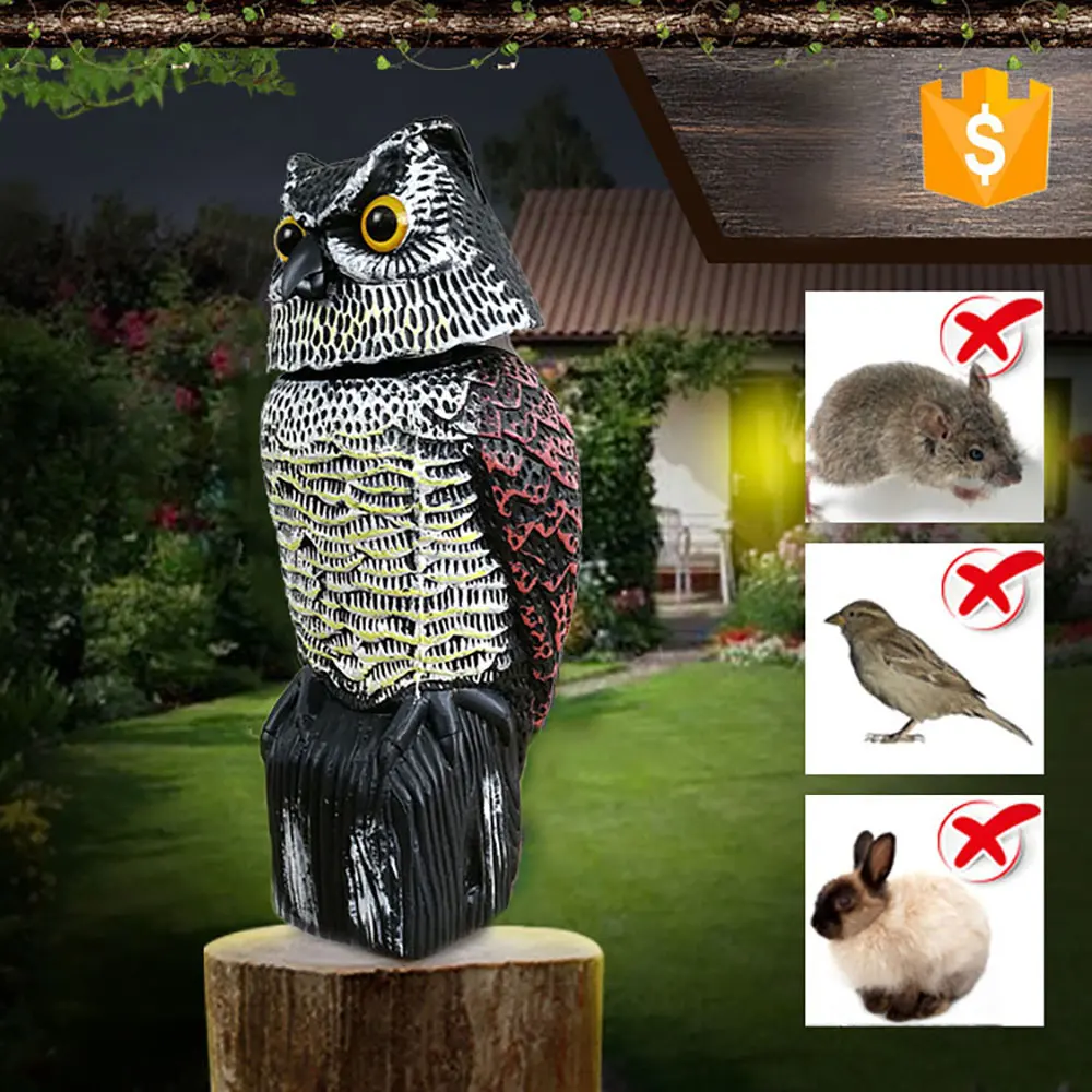 For Owl Decoy Plastic Owl Scarecrow Sculpture with Rotating Head and Sound for Garden Yard Bird Repellent Outdoor Decoration
For Owl Decoy Plastic Owl Scarecrow Sculpture with Rotating Head and Sound for Garden Yard Bird Repellent Outdoor Decoration