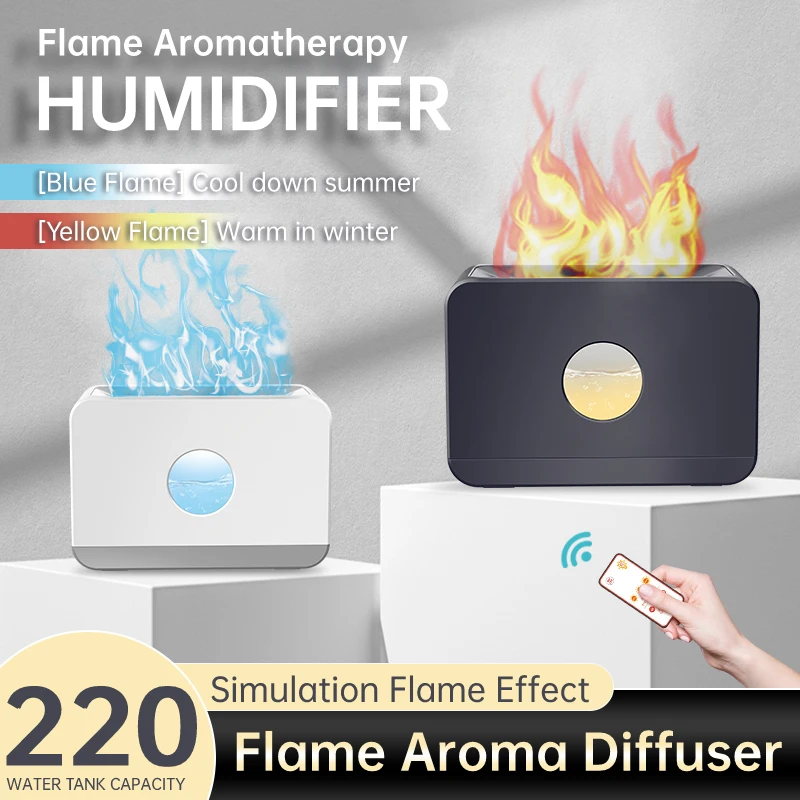 220ml Flame Aromatherapy Diffuser Air Humidifier Ultrasonic Cool Mist Maker Fogger Led Essential Oil Flame Lamp Difusor For Home
220ml Flame Aromatherapy Diffuser Air Humidifier Ultrasonic Cool Mist Maker Fogger Led Essential Oil Flame Lamp Difusor For Home