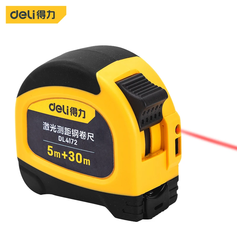 Deli 30m Laser Distance Measuring Steel Tape Measure LED Display Screen 2 In 1 Multifunction Woodworking Portable Measuring Tool
Deli 30m Laser Distance Measuring Steel Tape Measure LED Display Screen 2 In 1 Multifunction Woodworking Portable Measuring Tool