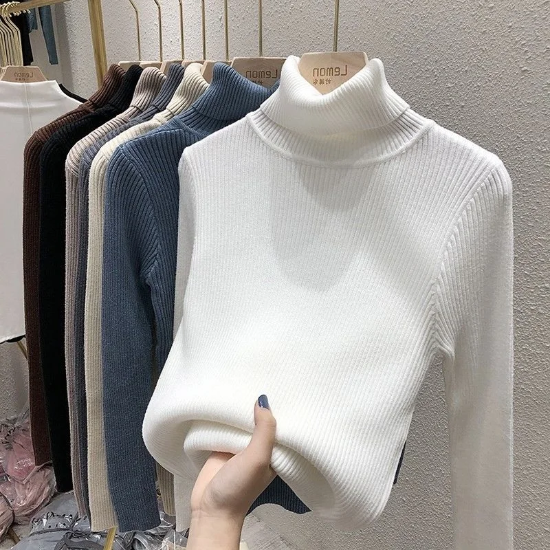 Women's Bottoming Shirt for Fall Vintage Blouse Women's Sweater Slim Fit Casual Solid High Collar Full Sleeve Knit Pullover Tops
Women's Bottoming Shirt for Fall Vintage Blouse Women's Sweater Slim Fit Casual Solid High Collar Full Sleeve Knit Pullover Tops