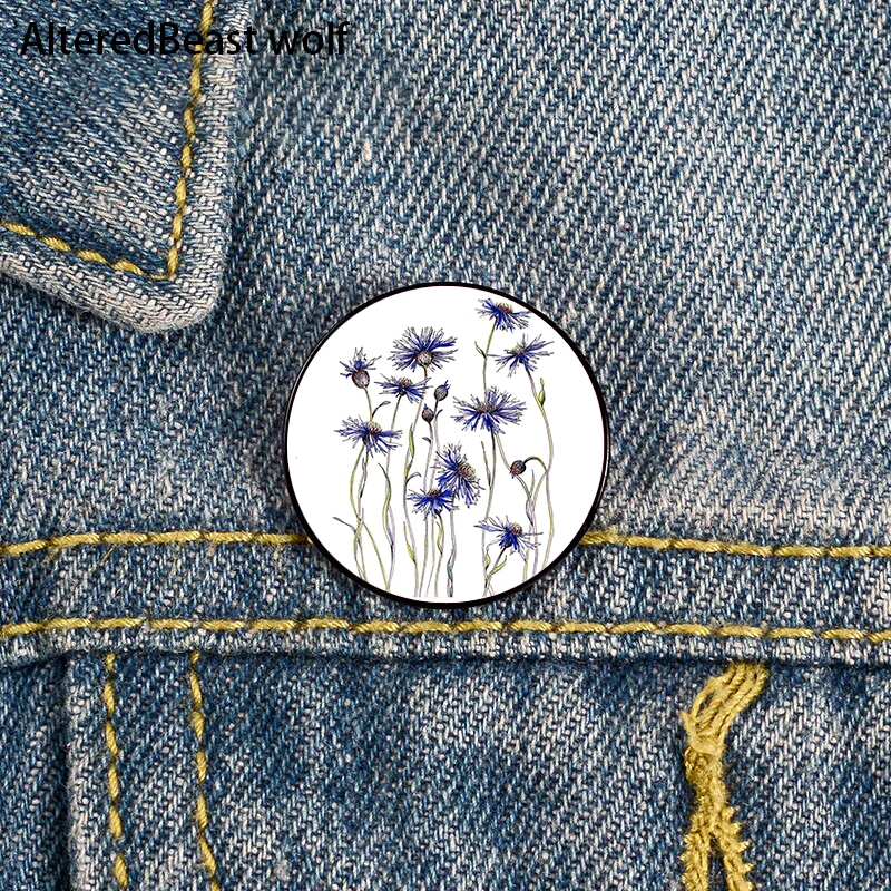 Blue Cornflowers Printed Pin Custom Funny Brooches Shirt Lapel Bag Cute Badge Cartoon enamel pins for Lover Girl Friends
Blue Cornflowers Printed Pin Custom Funny Brooches Shirt Lapel Bag Cute Badge Cartoon enamel pins for Lover Girl Friends