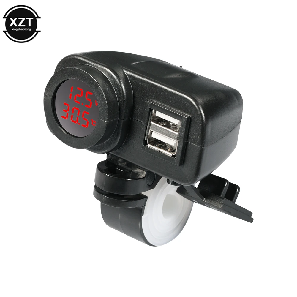 Waterproof 5V 4.2A Motorcycle Dual USB Charger for Phones GPS 12V 24V Voltage Temperature Display Voltmeter with on/off Switch
Waterproof 5V 4.2A Motorcycle Dual USB Charger for Phones GPS 12V 24V Voltage Temperature Display Voltmeter with on/off Switch